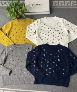 LV A貨女士彩色Monogram刺繡針織毛衣活潑百搭款