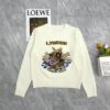 LV 精品仿製 女士針織毛衣 巴黎東京櫻花寶箱刺繡 圓領休閒款｜歐美奢侈品精品推薦