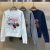 LV 原單刺繡毛衣 白色圓領櫻花包款設計｜歐美奢侈品精品推薦