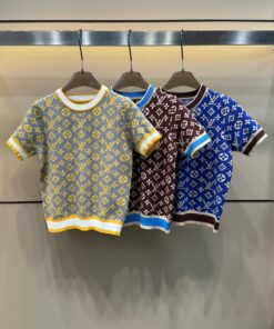 LV 一比一短袖針織上衣 灰黃配色經典款