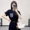 LV高仿女款T恤牛仔口袋設計櫻桃圖案俏皮百搭｜歐美奢侈品精品推薦