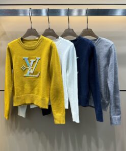 LV A貨女士亮片Logo長袖針織毛衣百搭時尚款