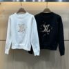 LV一比一女士花卉刺繡Logo長袖針織毛衣溫柔百搭款｜歐美奢侈品精品推薦