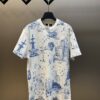 LV一比一藍白印花短袖T恤 男士時尚潮流圓領上衣｜歐美奢侈品精品推薦