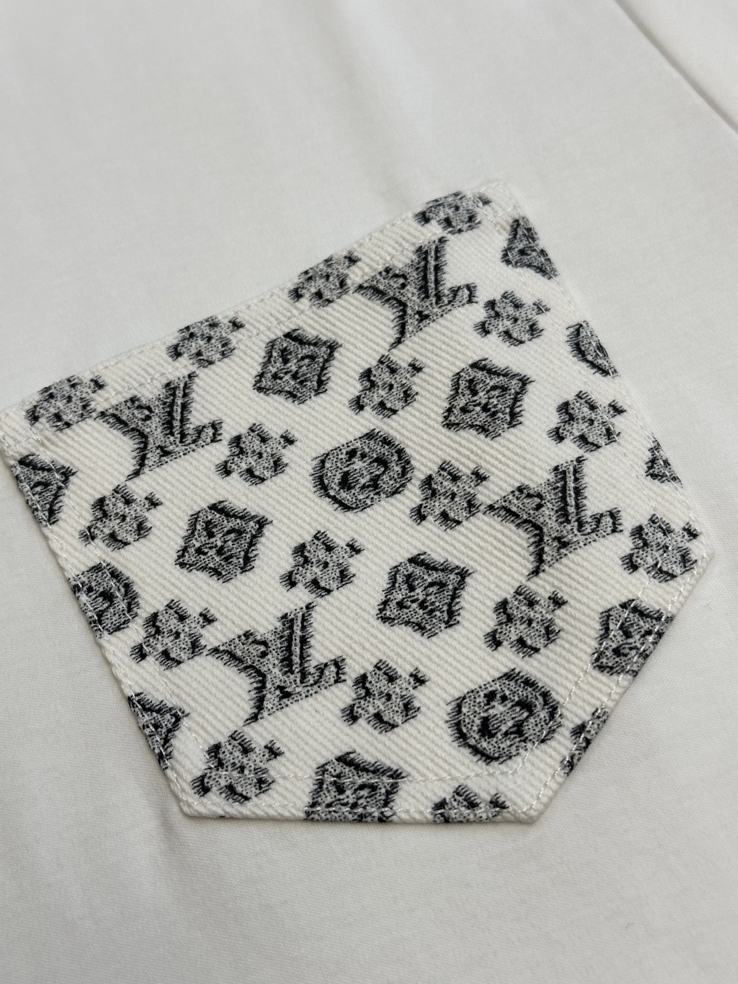LV A貨男士T恤 簡約白色口袋設計 休閒百搭款 夏日輕盈上衣｜歐美奢侈品精品推薦