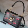 LV 高仿 櫻桃印花鏈條包 黑色俏皮款｜歐美奢侈品精品推薦