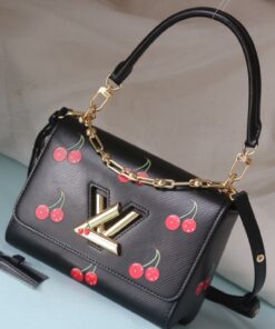 LV 高仿 櫻桃印花鏈條包 黑色俏皮款