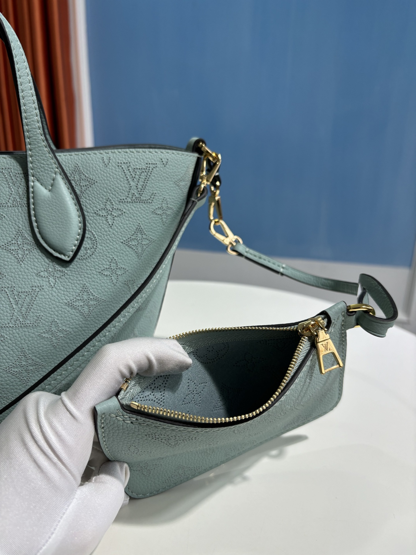 LV 高仿 淡藍色Monogram 小號托特包 清新百搭款｜歐美奢侈品精品推薦