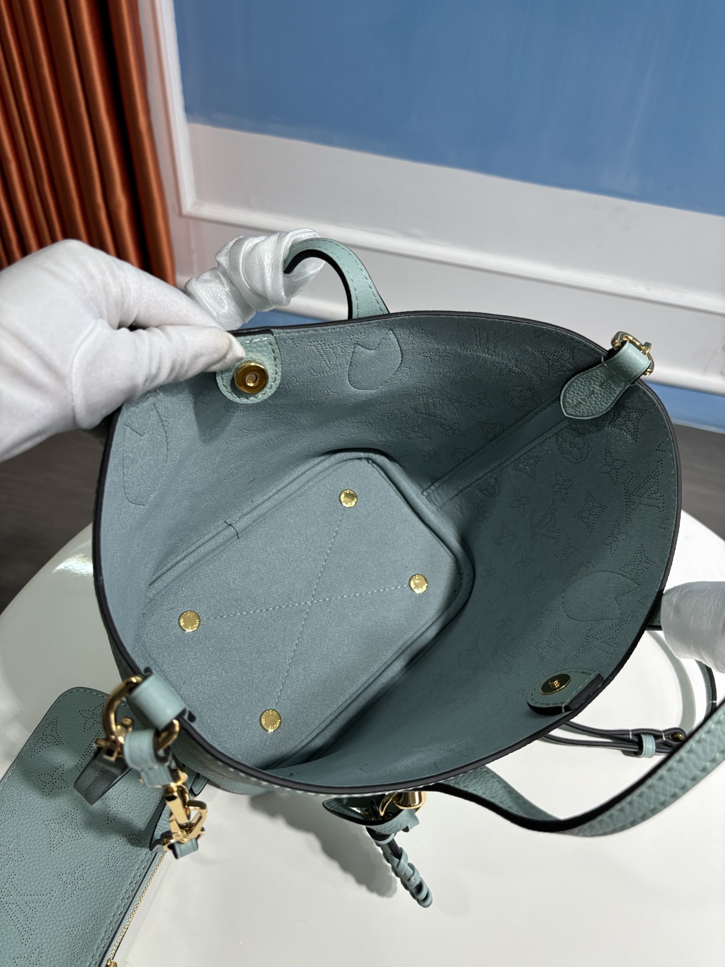 LV 高仿 淡藍色Monogram 小號托特包 清新百搭款｜歐美奢侈品精品推薦