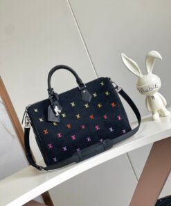 LV 高仿 黑色多彩 Monogram 手提包 百搭休閒款