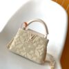 LV 高仿 Capucines BB 浅米白刺繡手提包 氣質鏈條款|超A仿原單精品圖片 2 LV 高仿 Capucines BB 浅米白刺繡手提包 氣質鏈條款|歐美奢侈品精品推薦
