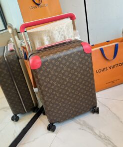 LV A貨 紅色手把旅行箱 經典花紋耐用款
