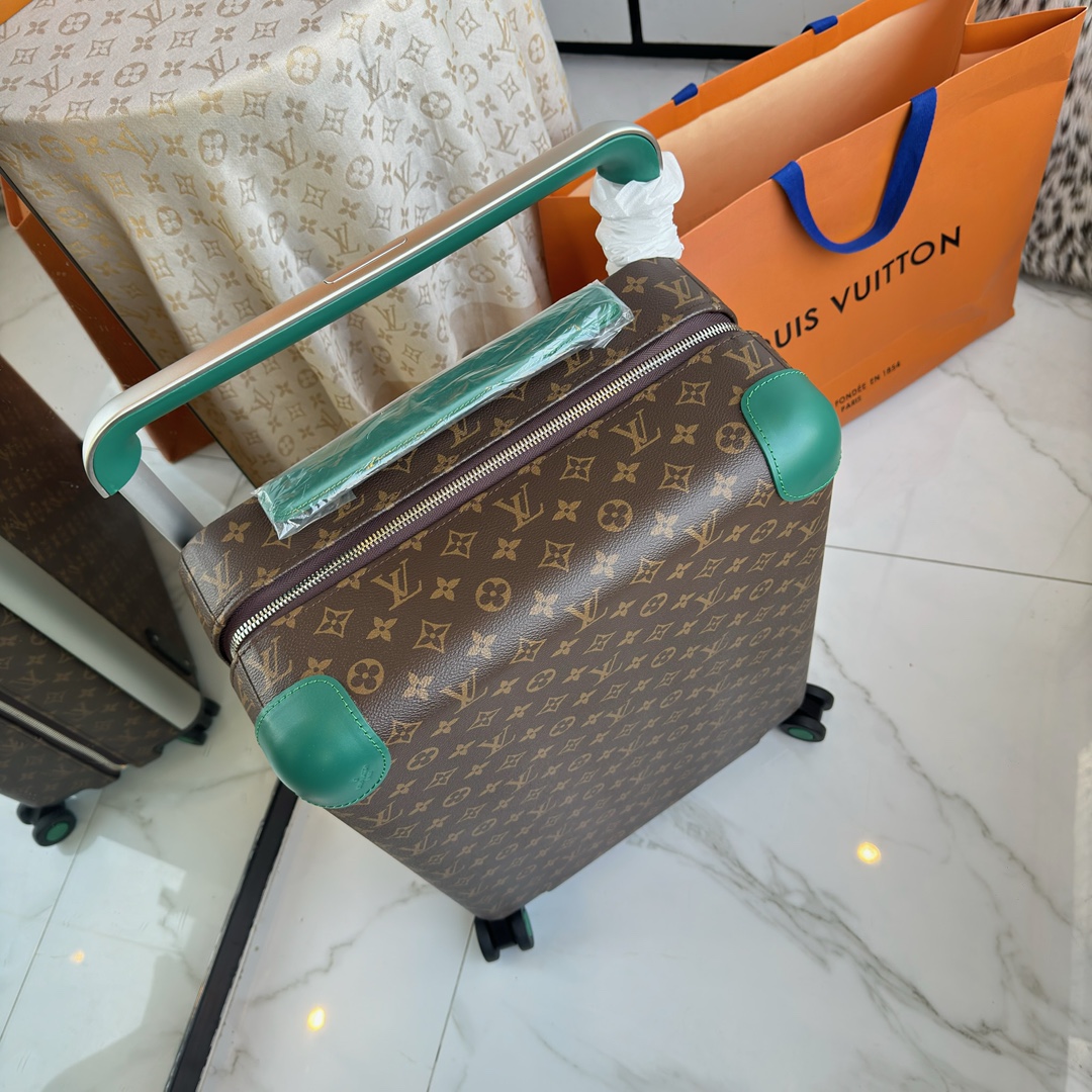 LV 精品仿製 綠色手把旅行箱 花紋耐磨款｜歐美奢侈品精品推薦