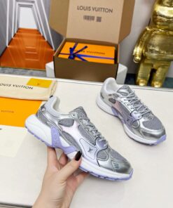 LV 原單銀灰紫拼色運動鞋 潮流舒適百搭款