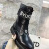 LV 一比一黑色高筒綁帶軍靴 女士厚底時尚馬丁靴｜歐美奢侈品精品推薦