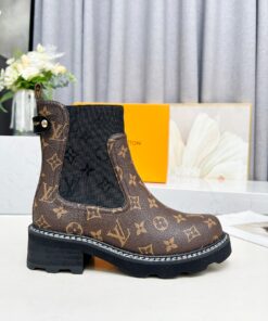 LV 高仿短靴 經典花紋拼接設計 時尚百搭款