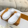 LV 一比一白色穆勒鞋 Monogram壓紋百搭款｜歐美奢侈品精品推薦