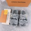 LV 高仿編織毛毛拖鞋 灰色百搭舒適款｜歐美奢侈品精品推薦