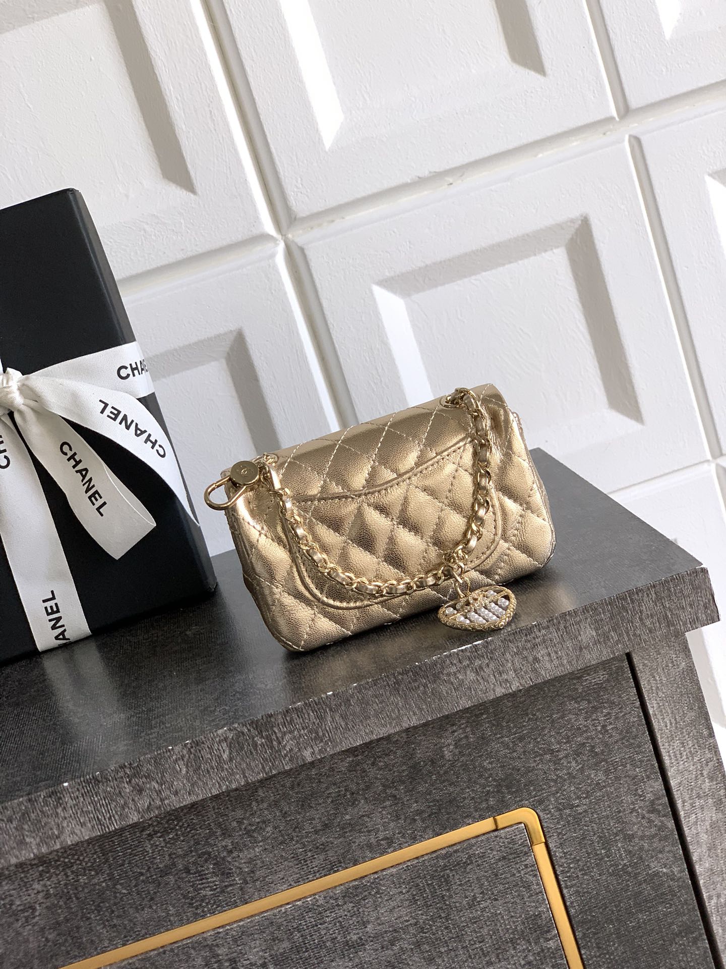 CHANEL高仿金色迷你口蓋包時尚百搭小香風鏈條肩背包｜歐美奢侈品精品推薦