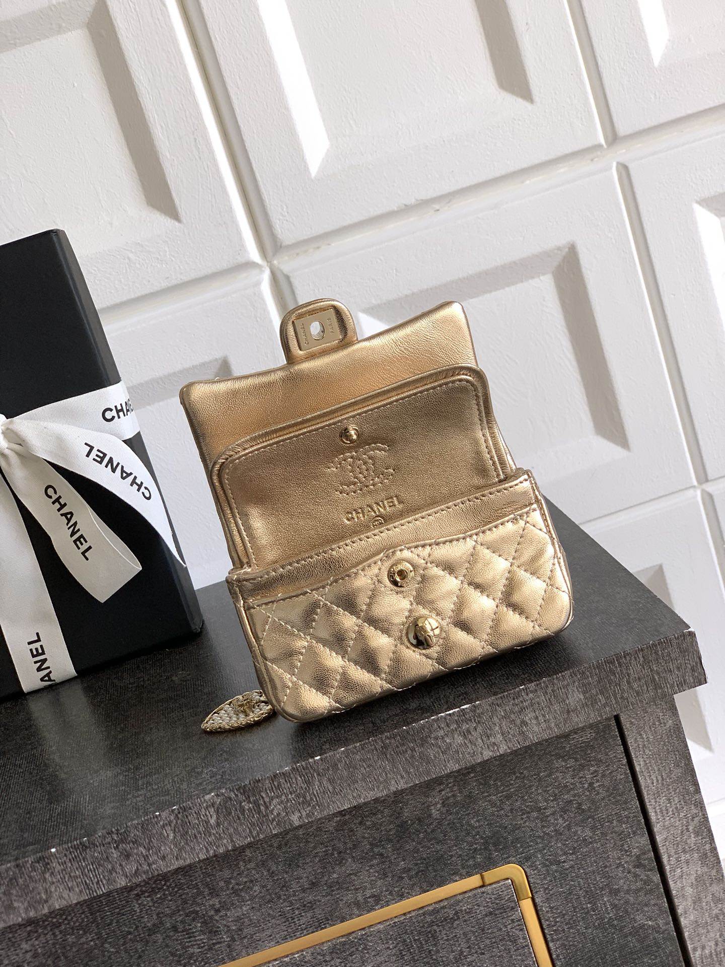 CHANEL高仿金色迷你口蓋包時尚百搭小香風鏈條肩背包｜歐美奢侈品精品推薦