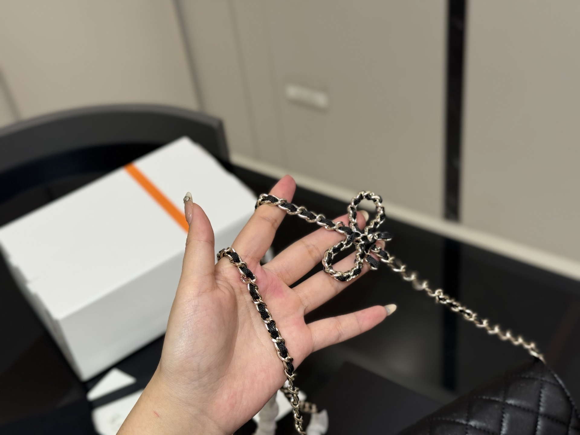 CHANEL高仿蝴蝶結鏈條口蓋包 女士黑色小香風經典菱格復古優雅款｜歐美奢侈品精品推薦