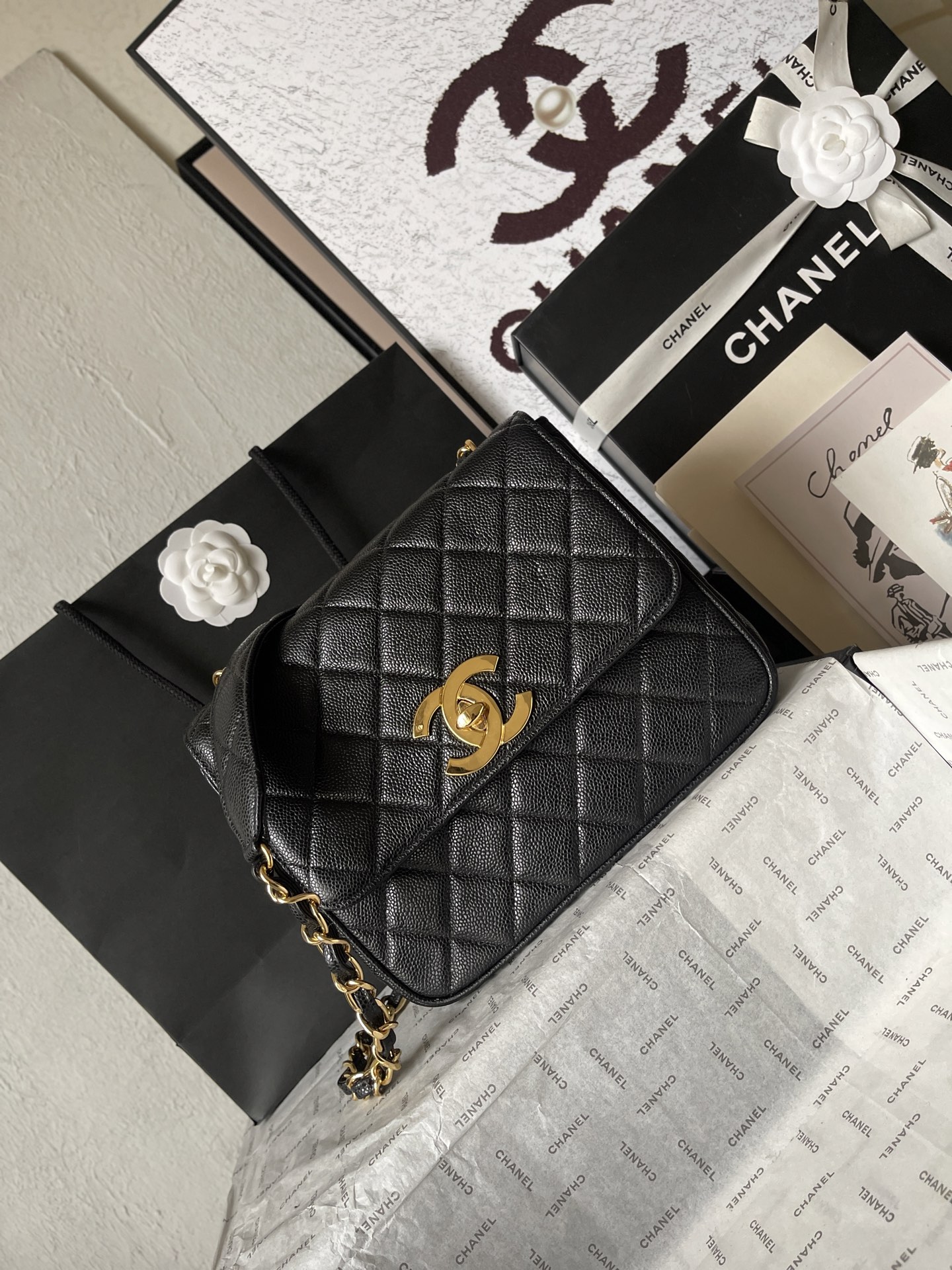 CHANEL 高仿經典羊皮金扣單肩包 復古質感百搭款｜歐美奢侈品精品推薦