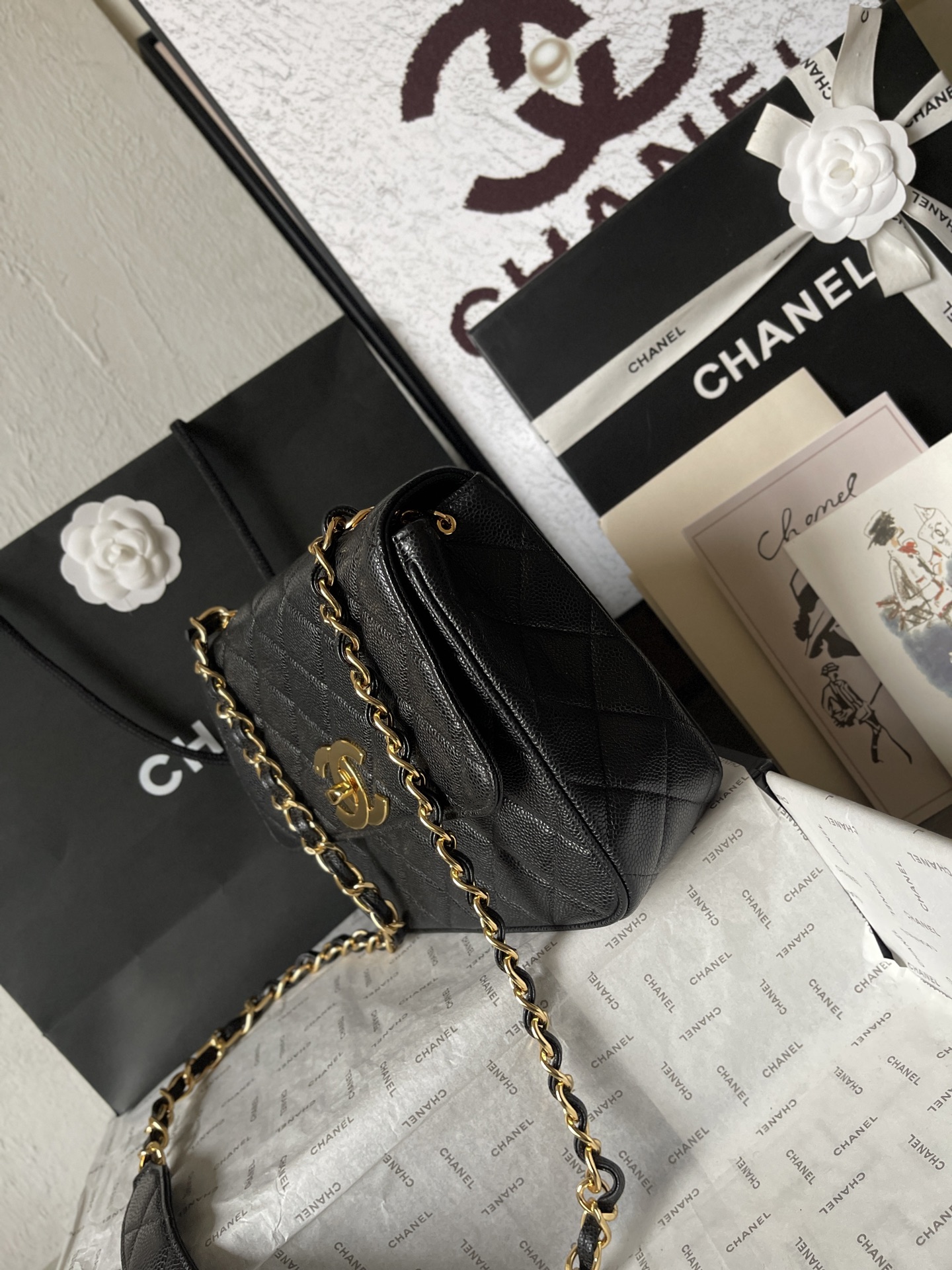 CHANEL 高仿經典羊皮金扣單肩包 復古質感百搭款｜歐美奢侈品精品推薦