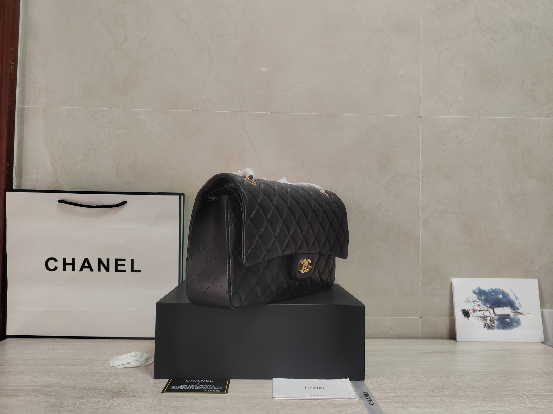 CHANEL 原單黑色羊皮金扣菱格包 經典優雅氣質款｜歐美奢侈品精品推薦