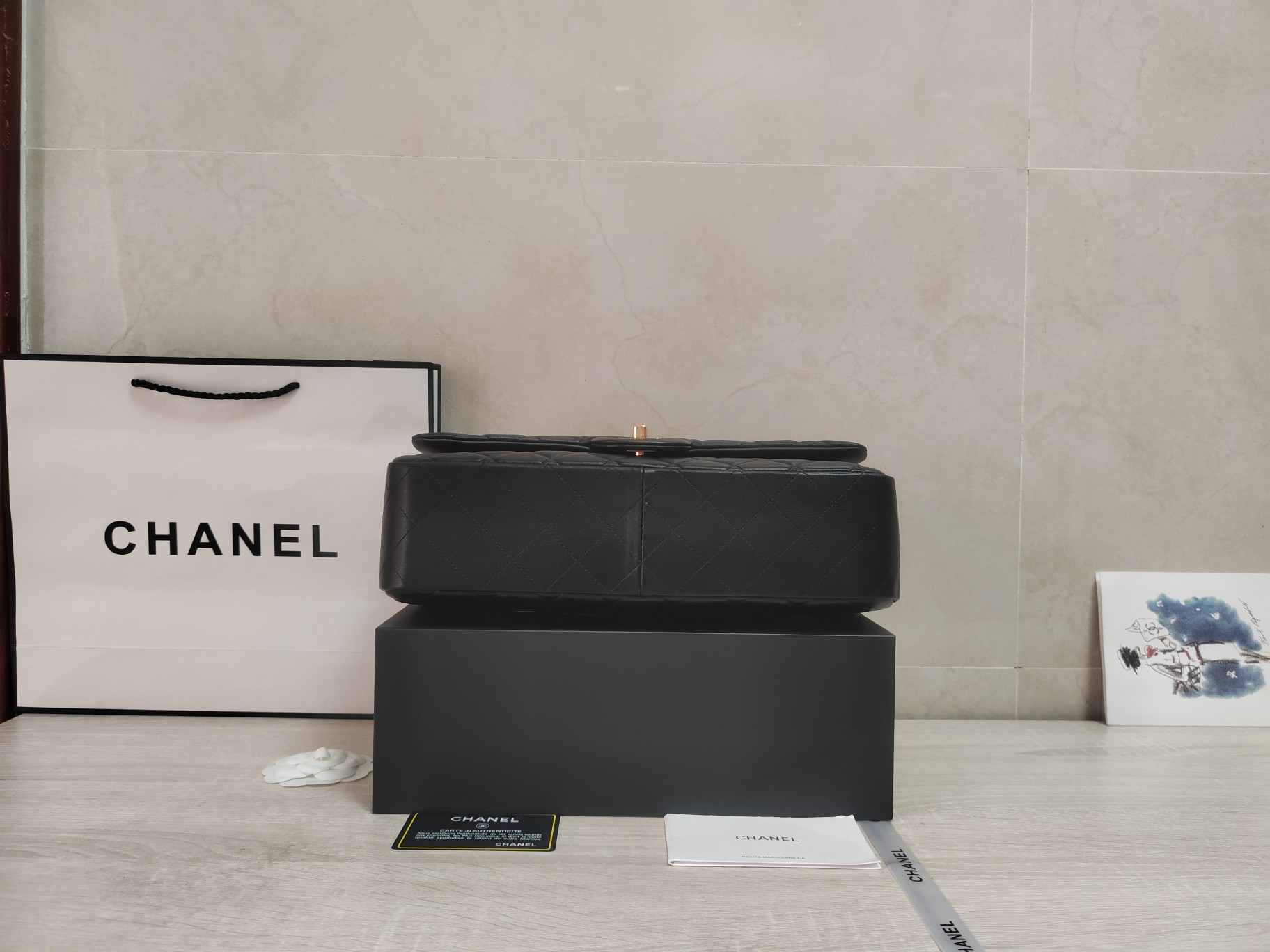 CHANEL 原單黑色羊皮金扣菱格包 經典優雅氣質款｜歐美奢侈品精品推薦