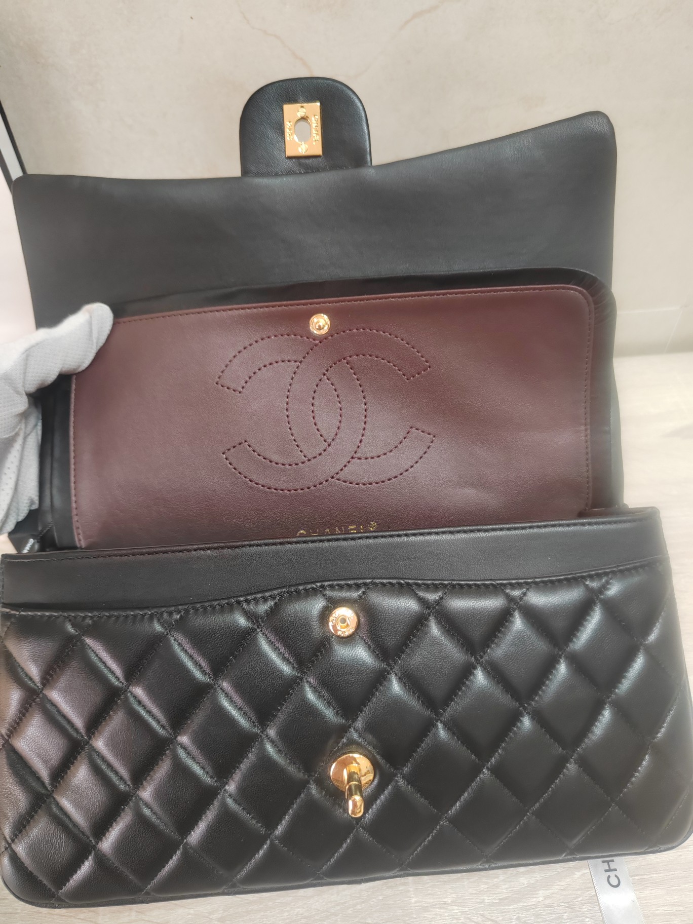 CHANEL 原單黑色羊皮金扣菱格包 經典優雅氣質款｜歐美奢侈品精品推薦