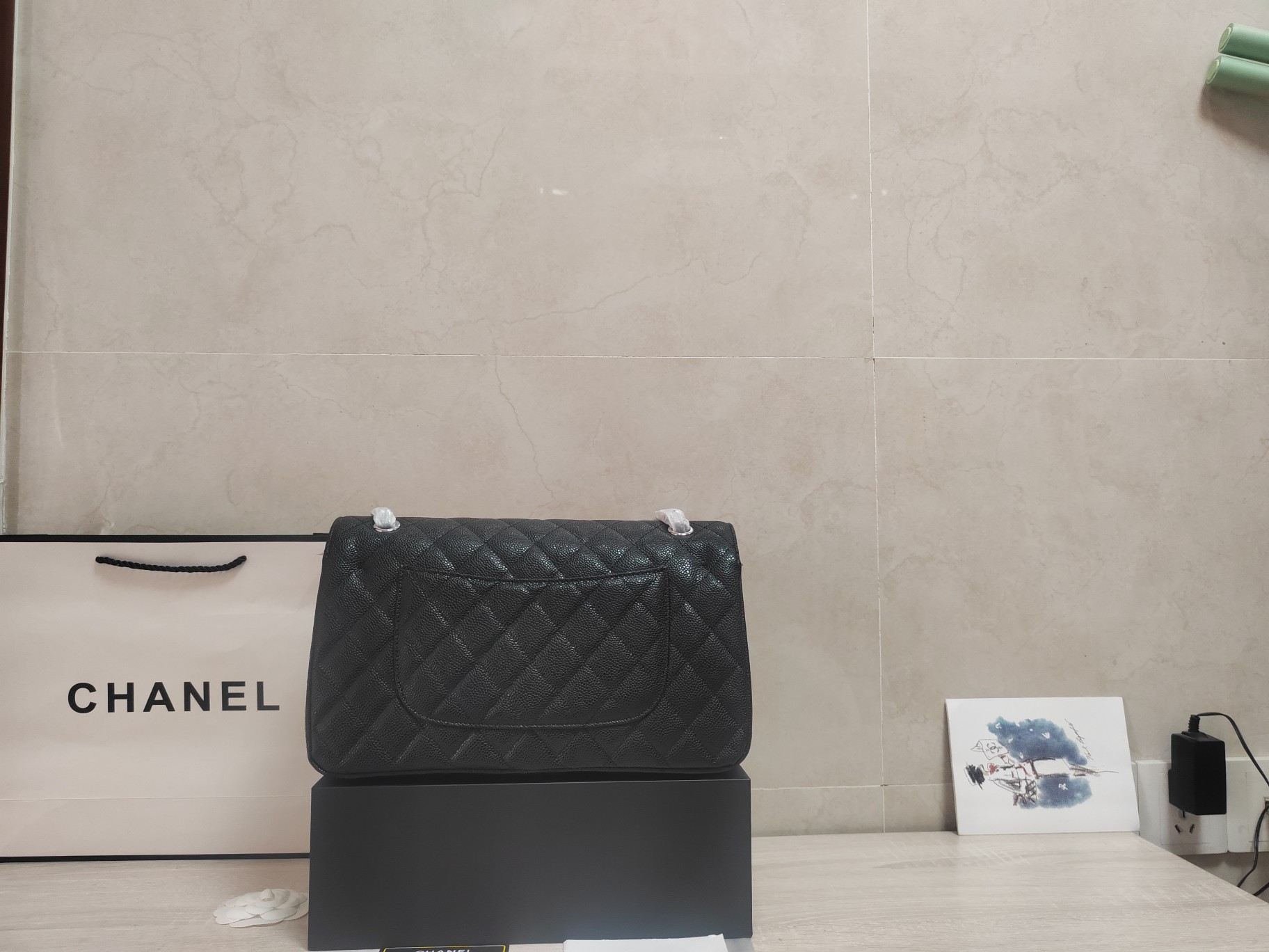 CHANEL A貨經典黑色荔枝紋鏈條包 復古金扣時尚款｜歐美奢侈品精品推薦
