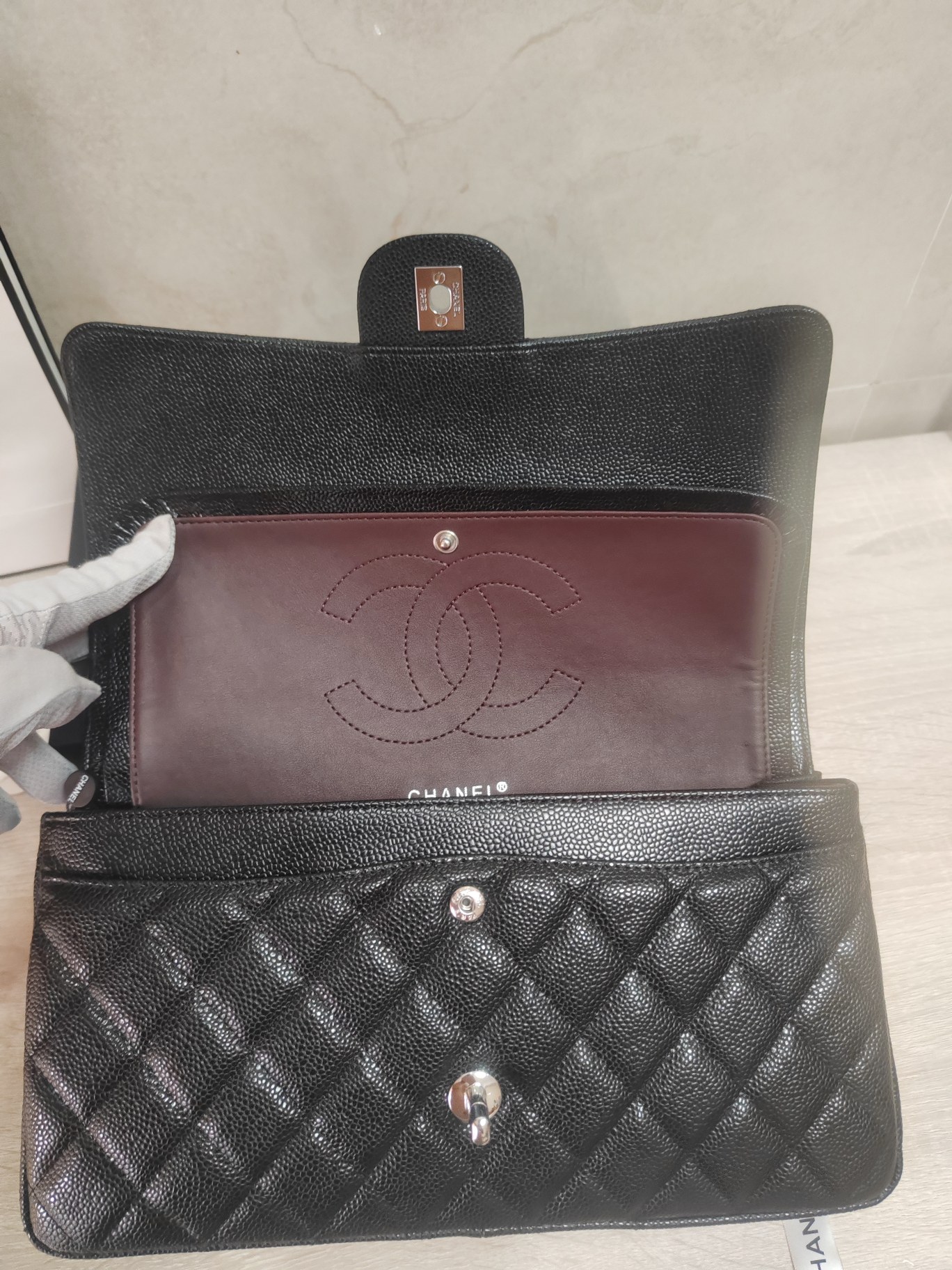 CHANEL A貨經典黑色荔枝紋鏈條包 復古金扣時尚款｜歐美奢侈品精品推薦