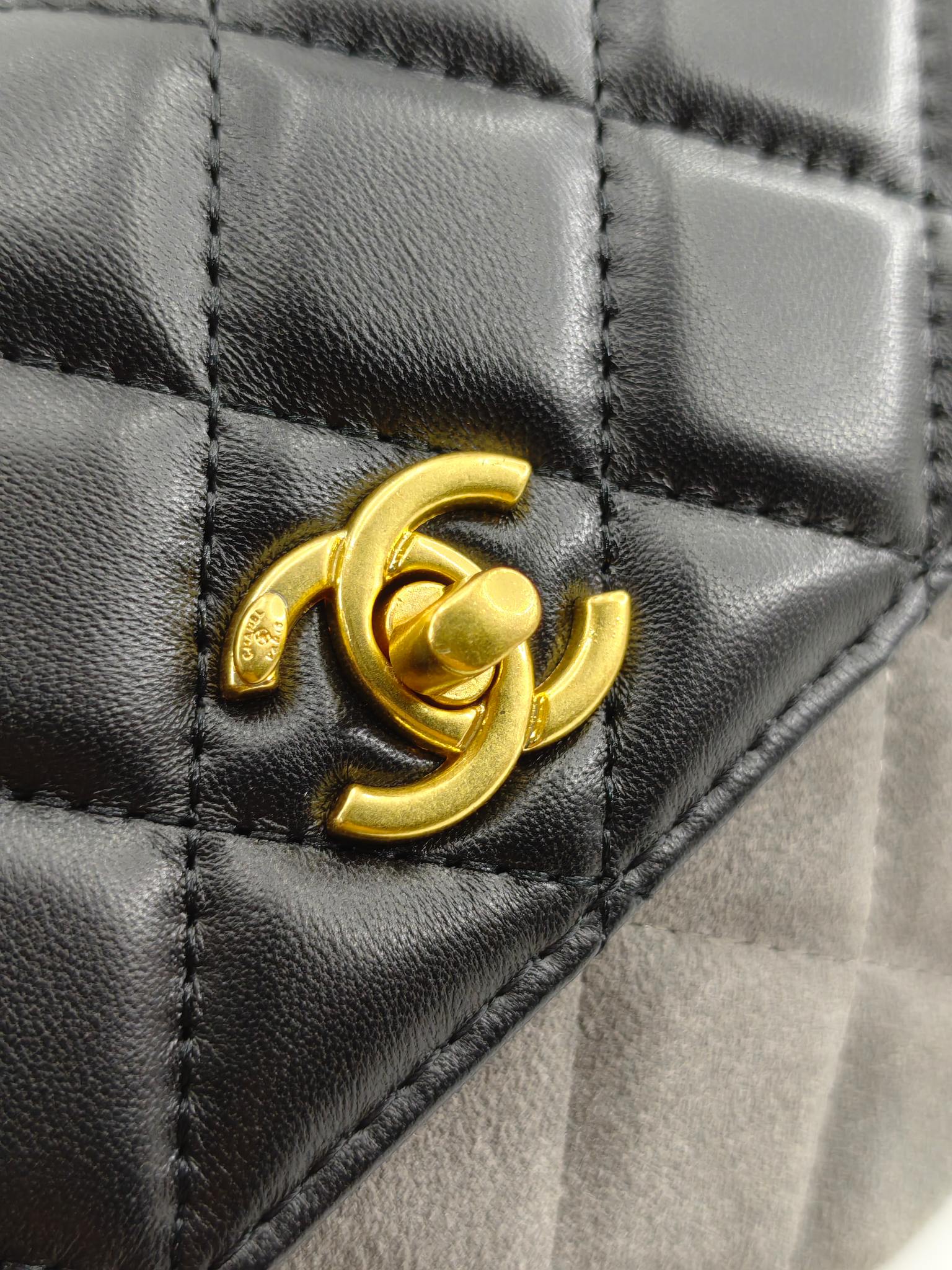 CHANEL A貨拼色菱格單肩包 經典小香風設計 搭配金色雙C扣細節｜歐美奢侈品精品推薦
