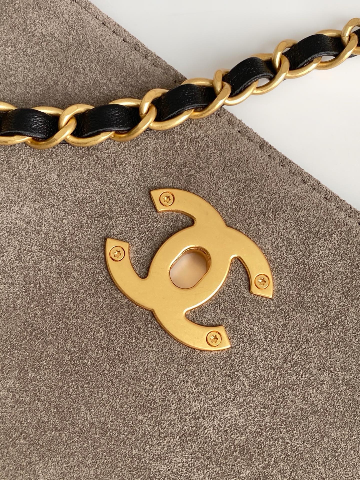 CHANEL 一比一 拼色手提口蓋包 灰黑撞色設計｜歐美奢侈品精品推薦