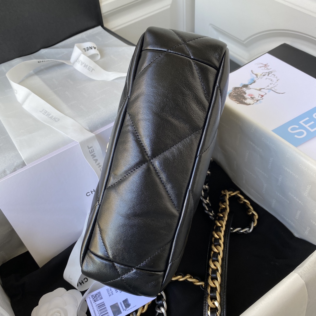 CHANEL 高仿 19 系列黑色口蓋包 金銀鏈條設計｜歐美奢侈品精品推薦