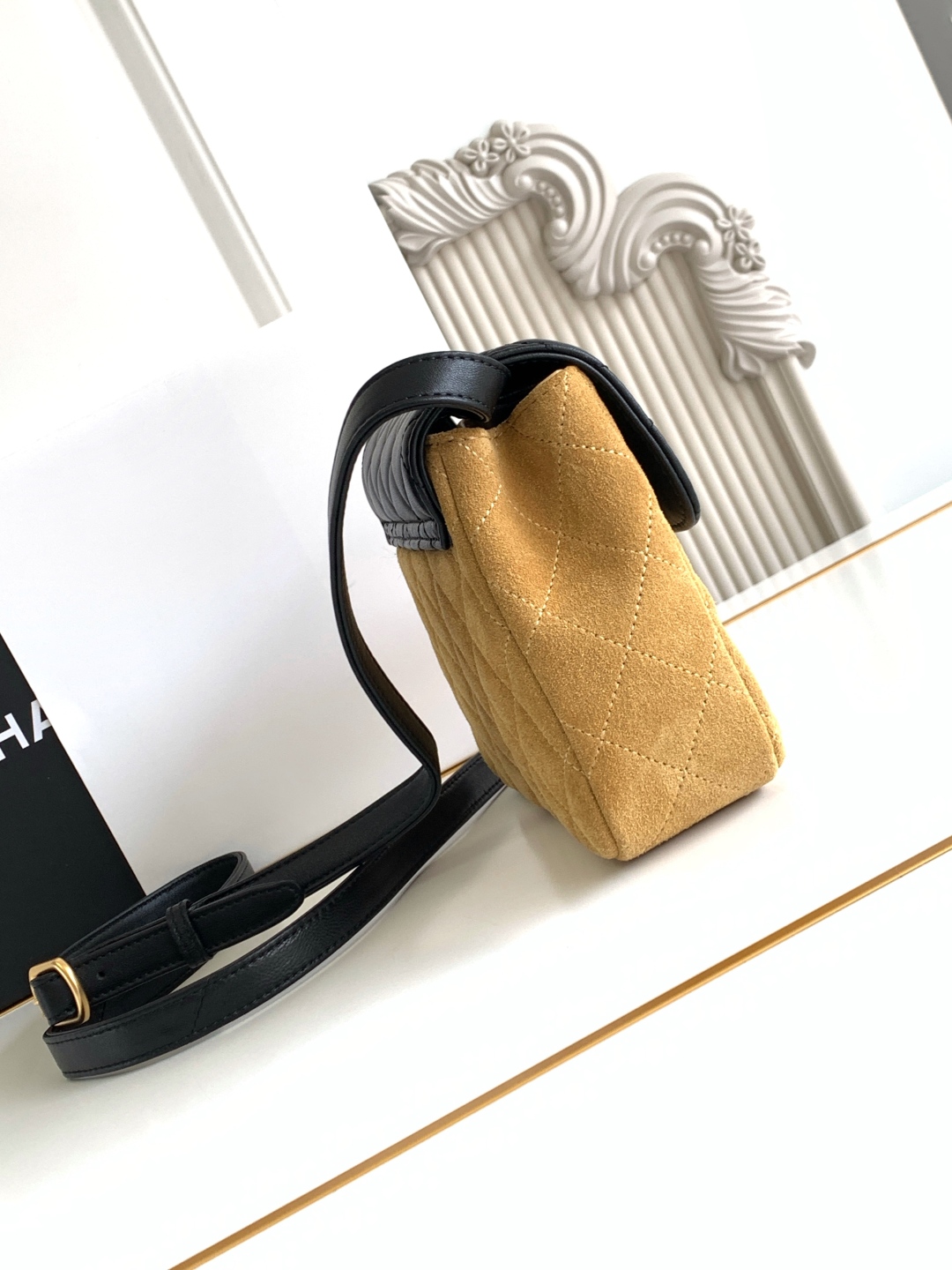 CHANEL 高仿 拼接斜背小包 菱格紋金扣 經典時尚款｜歐美奢侈品精品推薦