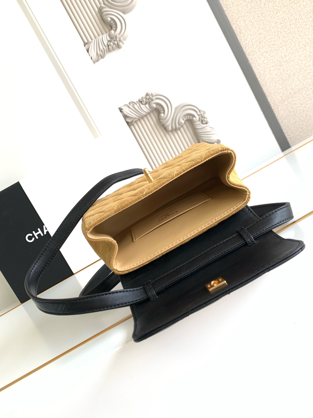 CHANEL 高仿 拼接斜背小包 菱格紋金扣 經典時尚款｜歐美奢侈品精品推薦