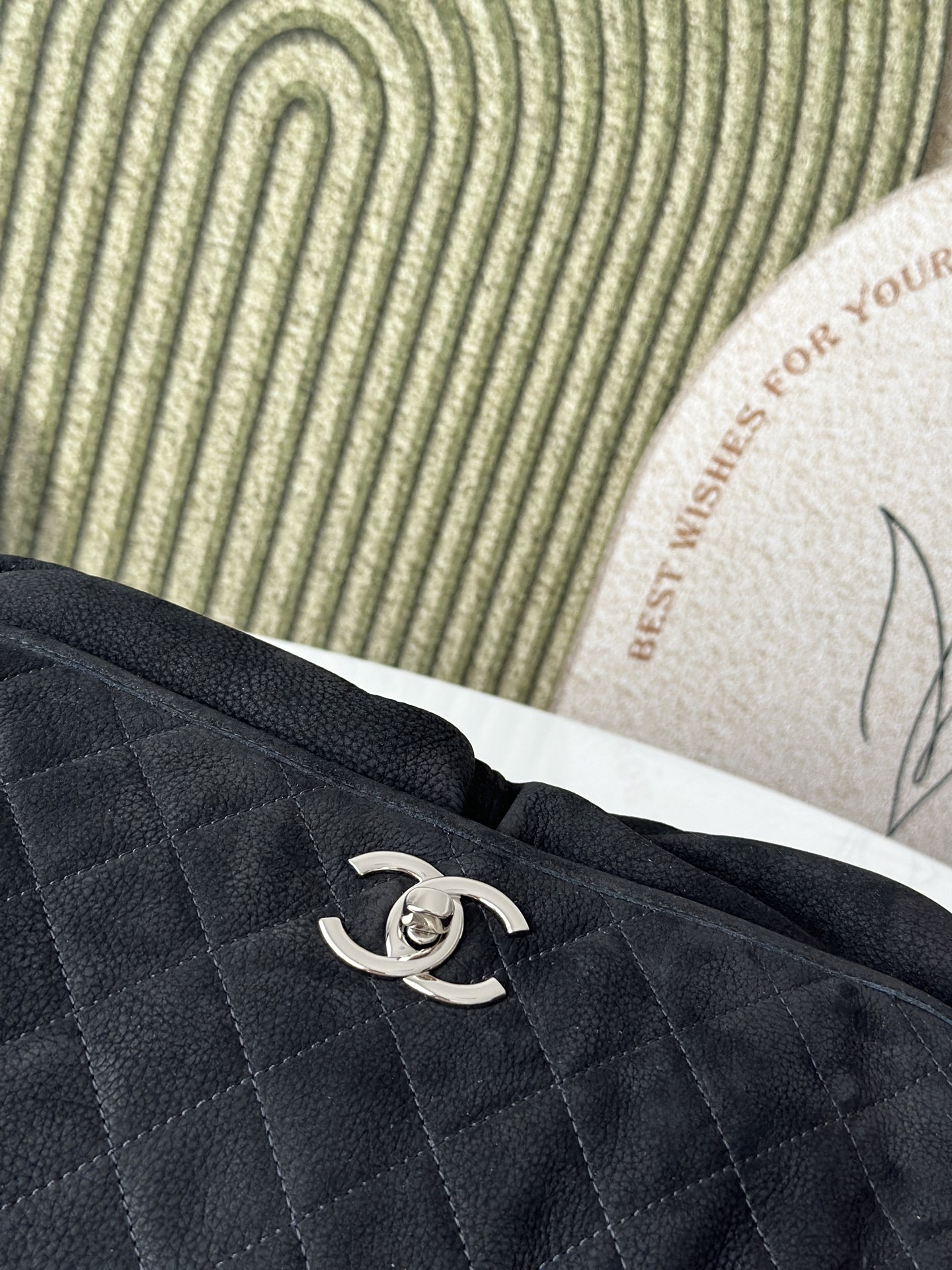 CHANEL 高仿麂皮菱格鏈條包 經典黑色大翻蓋肩背包｜歐美奢侈品精品推薦