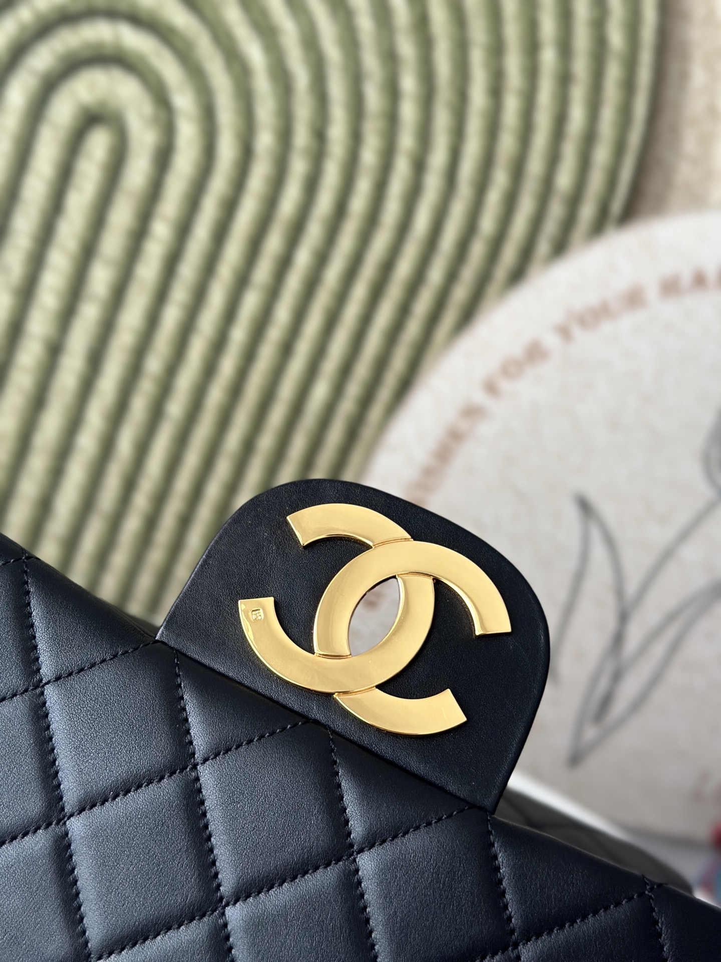 CHANEL 原單經典口蓋包 黑金雙C菱格鏈條肩背款｜歐美奢侈品精品推薦