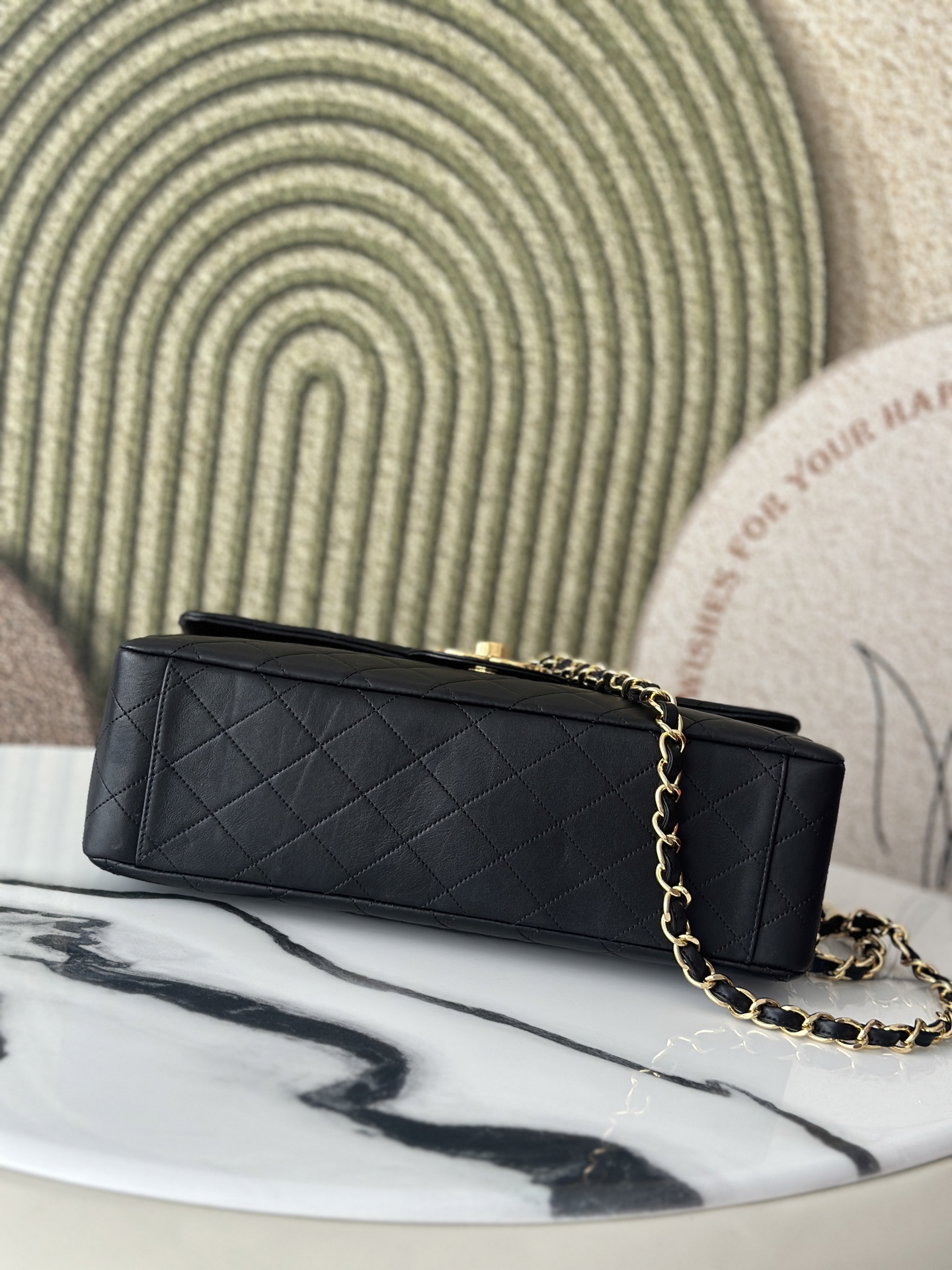 CHANEL 原單經典口蓋包 黑金雙C菱格鏈條肩背款｜歐美奢侈品精品推薦