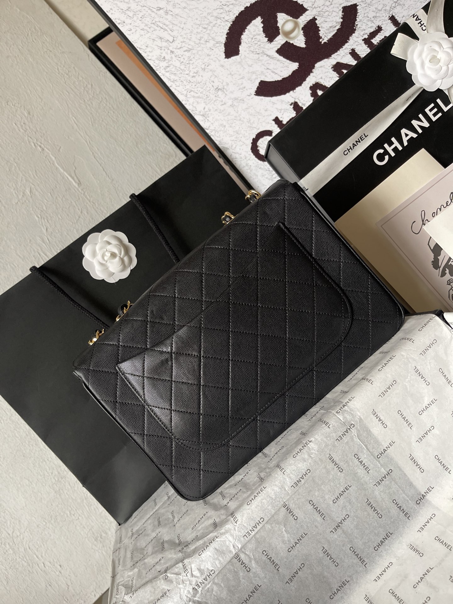 CHANEL 高仿復古金扣菱格鏈條包 黑色翻蓋通勤手袋｜歐美奢侈品精品推薦