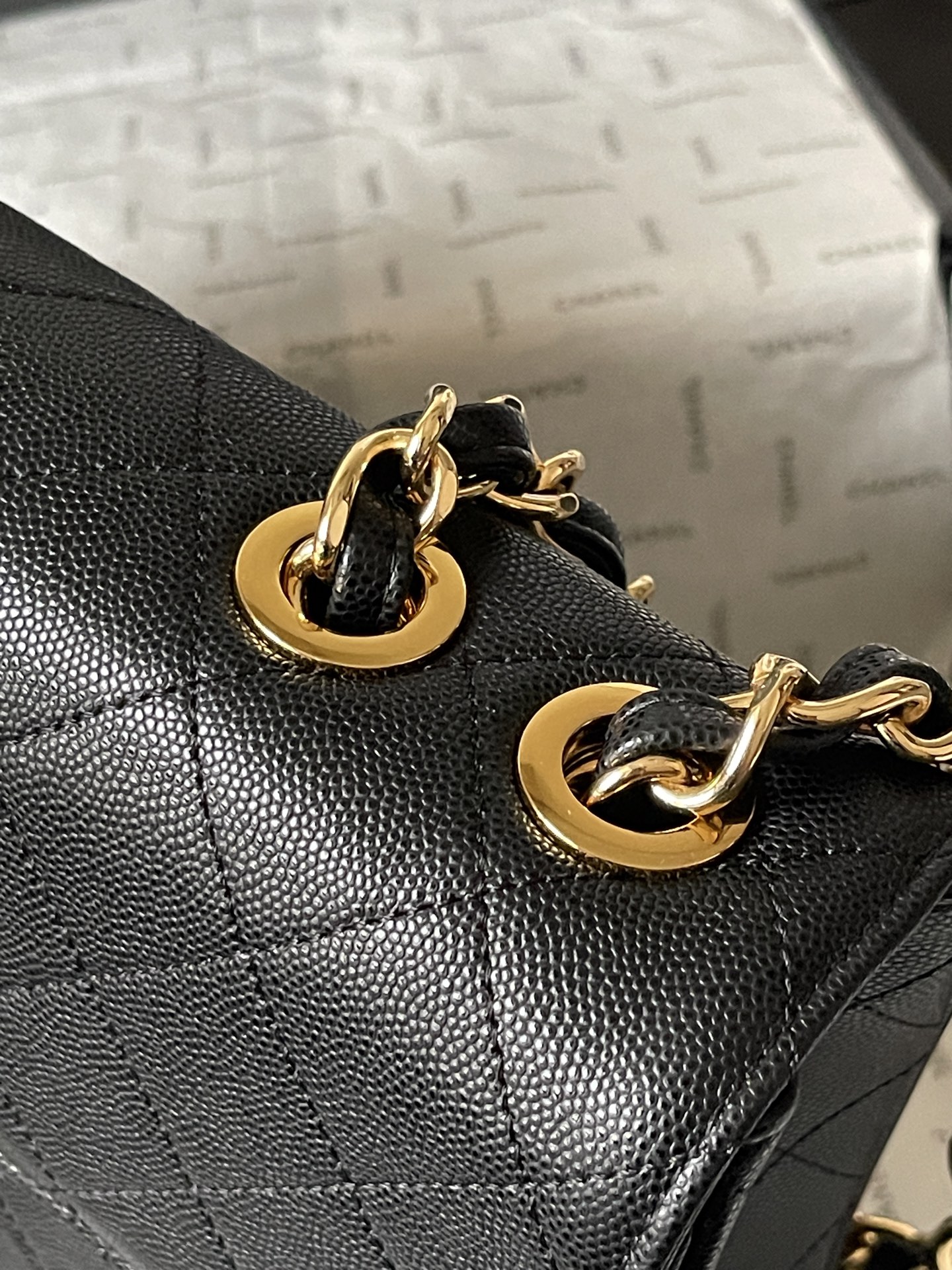 CHANEL 高仿復古金扣菱格鏈條包 黑色翻蓋通勤手袋｜歐美奢侈品精品推薦