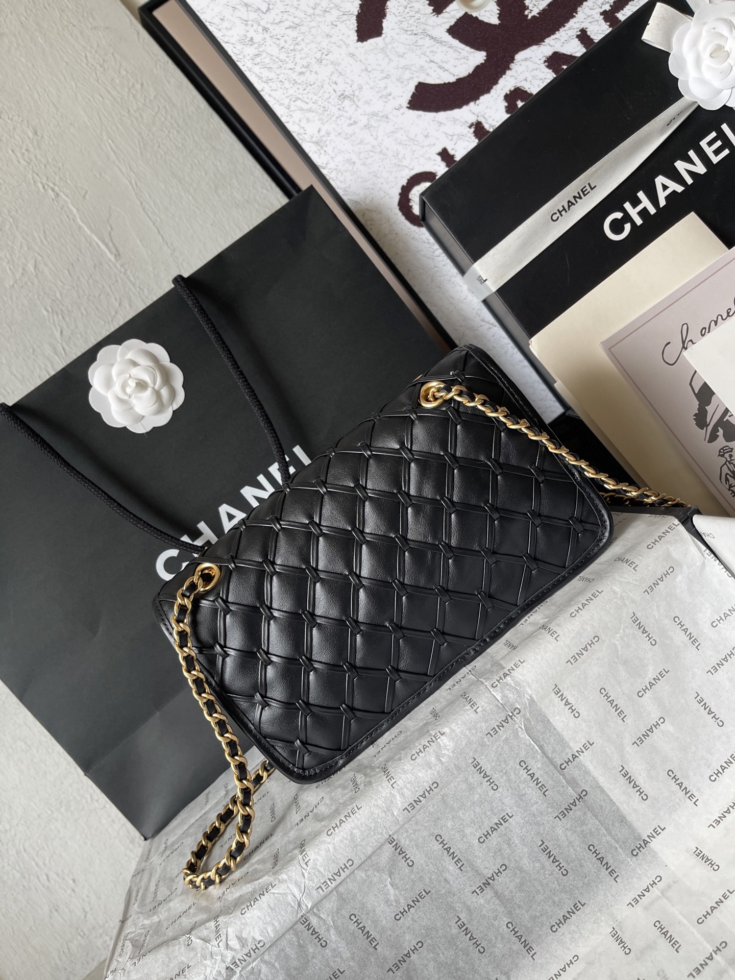 CHANEL A貨立體菱格鏈條包 黑色復古小香風肩背包｜歐美奢侈品精品推薦