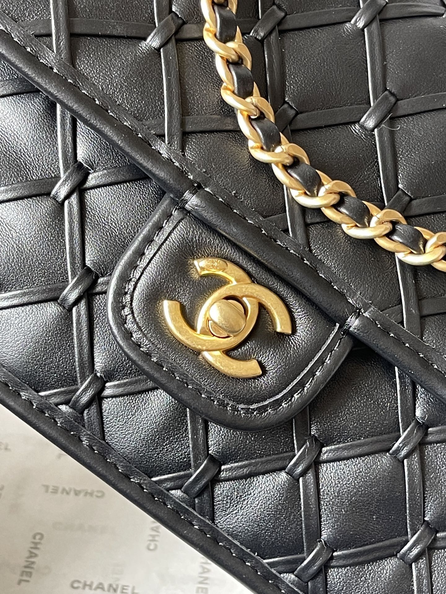 CHANEL A貨立體菱格鏈條包 黑色復古小香風肩背包｜歐美奢侈品精品推薦