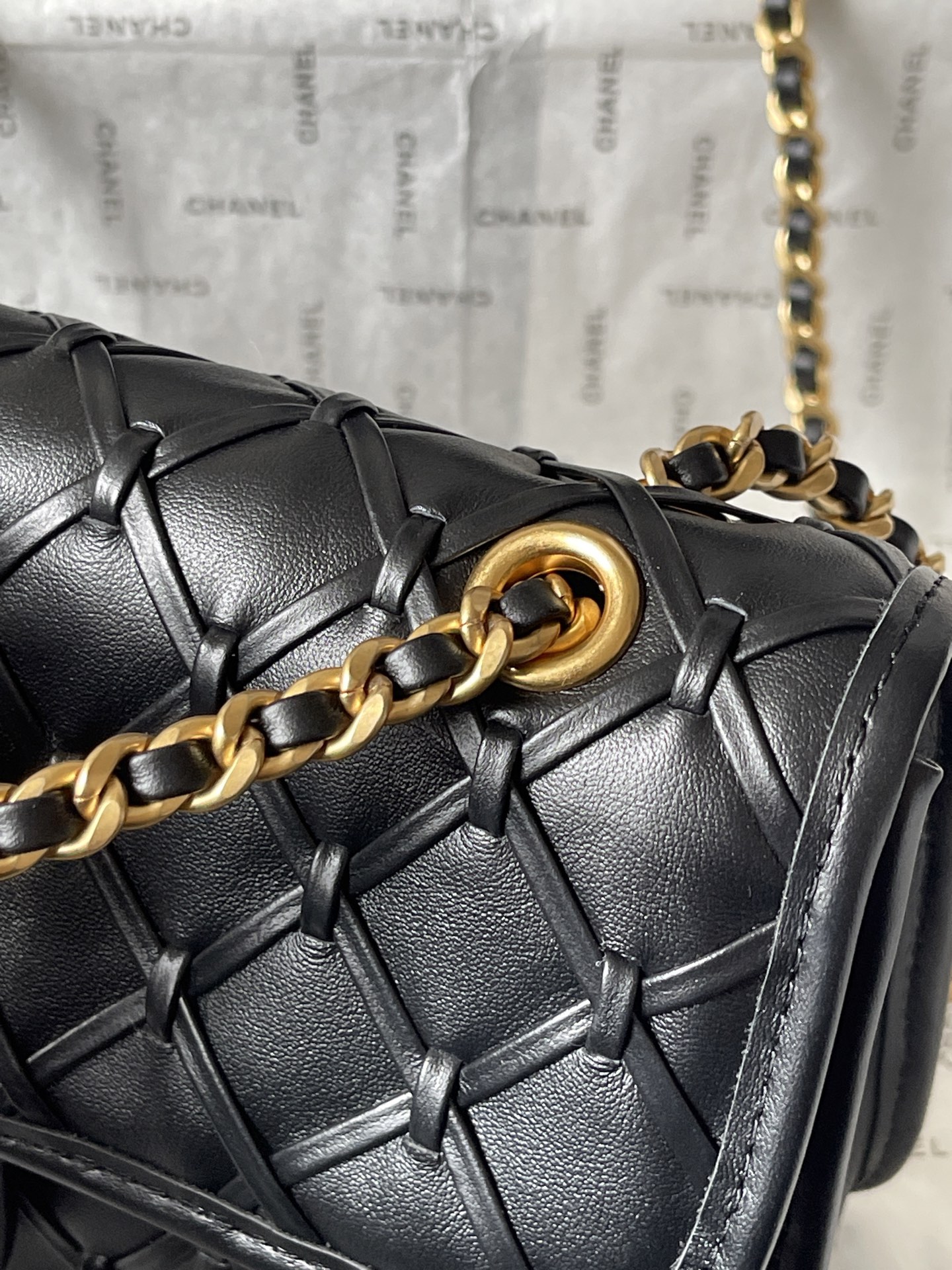 CHANEL A貨立體菱格鏈條包 黑色復古小香風肩背包｜歐美奢侈品精品推薦