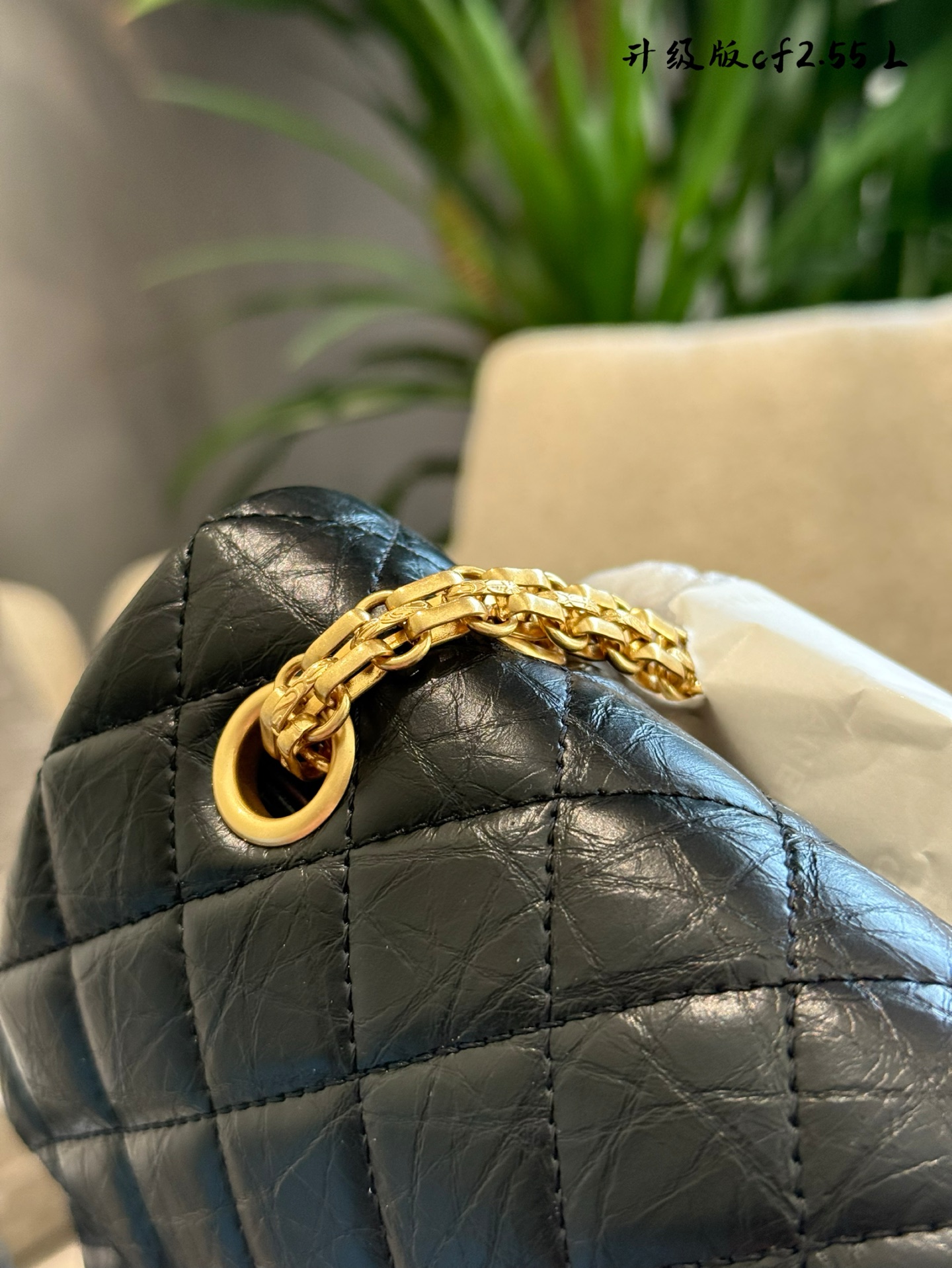 Chanel 高仿黑色羊皮 2.55 升級款菱格單肩包｜歐美奢侈品精品推薦