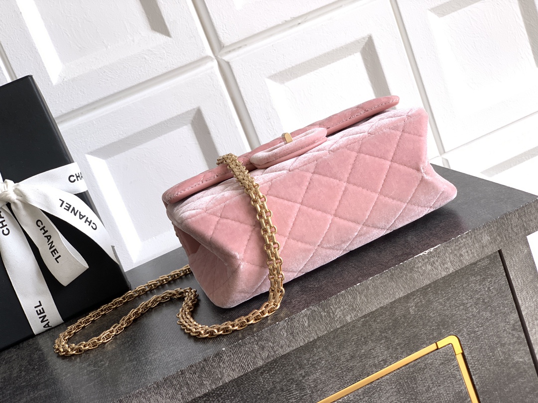 CHANEL 原單 粉色天鵝絨復古菱格鏈條包 甜美優雅款｜歐美奢侈品精品推薦