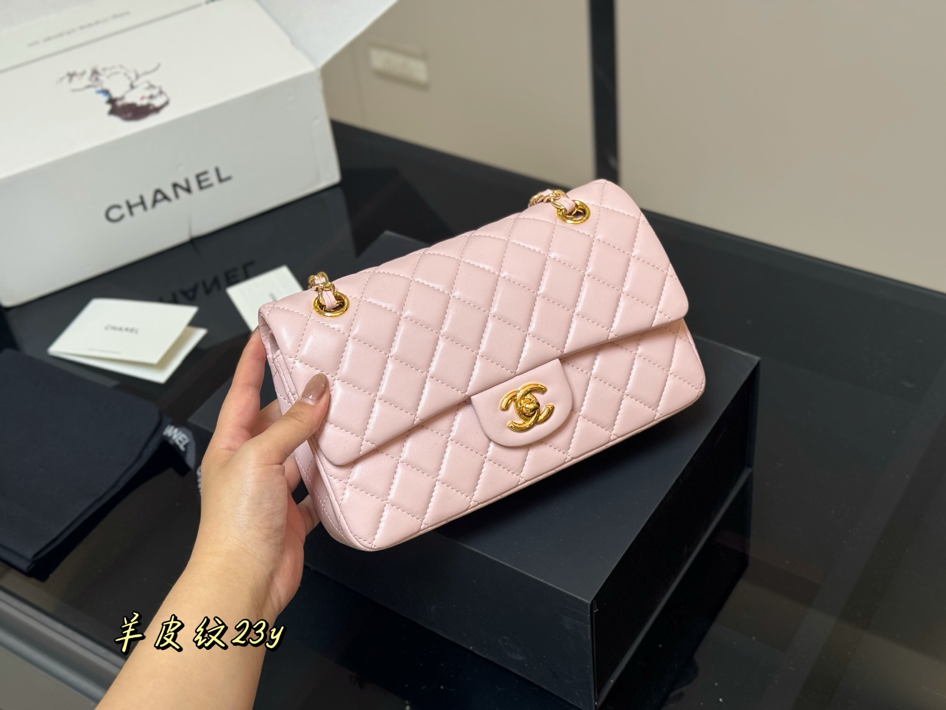 CHANEL 一比一粉色羊皮鏈條包 甜美氣質款｜歐美奢侈品精品推薦