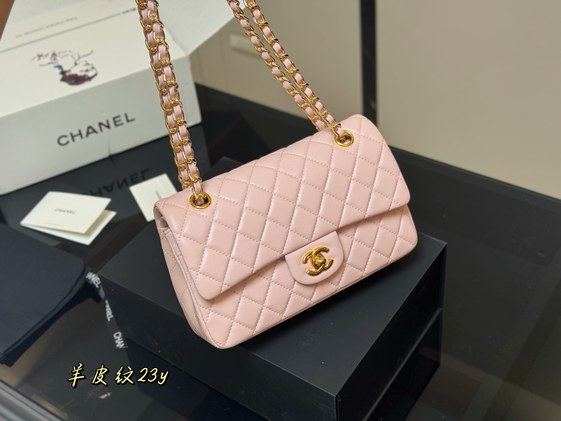 CHANEL 一比一粉色羊皮鏈條包 甜美氣質款｜歐美奢侈品精品推薦