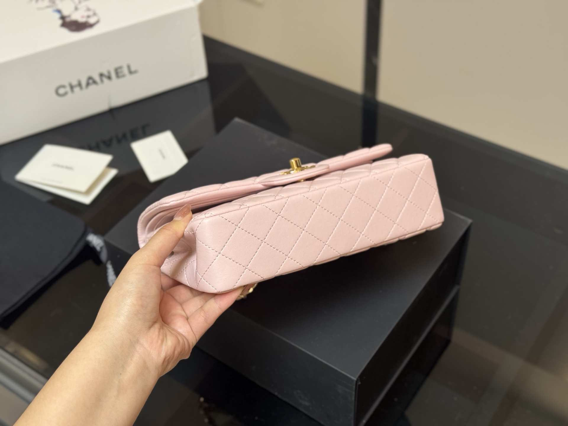 CHANEL 一比一粉色羊皮鏈條包 甜美氣質款｜歐美奢侈品精品推薦